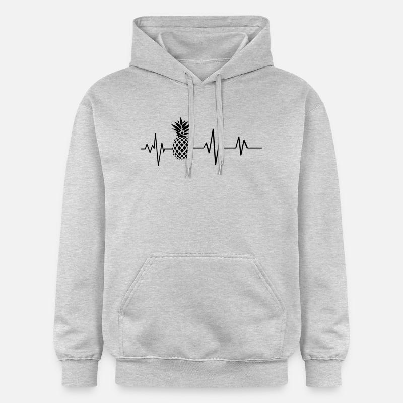 battement de cœur ananas - Sweat à capuche Softstyle® Gildan Unisexe - gris clair chiné
