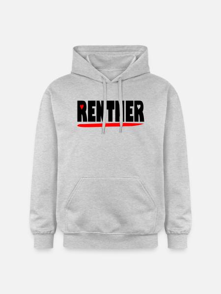 endlich Rentner - Gildan Unisex Softstyle® Midweight Hoodie - Hellgrau meliert