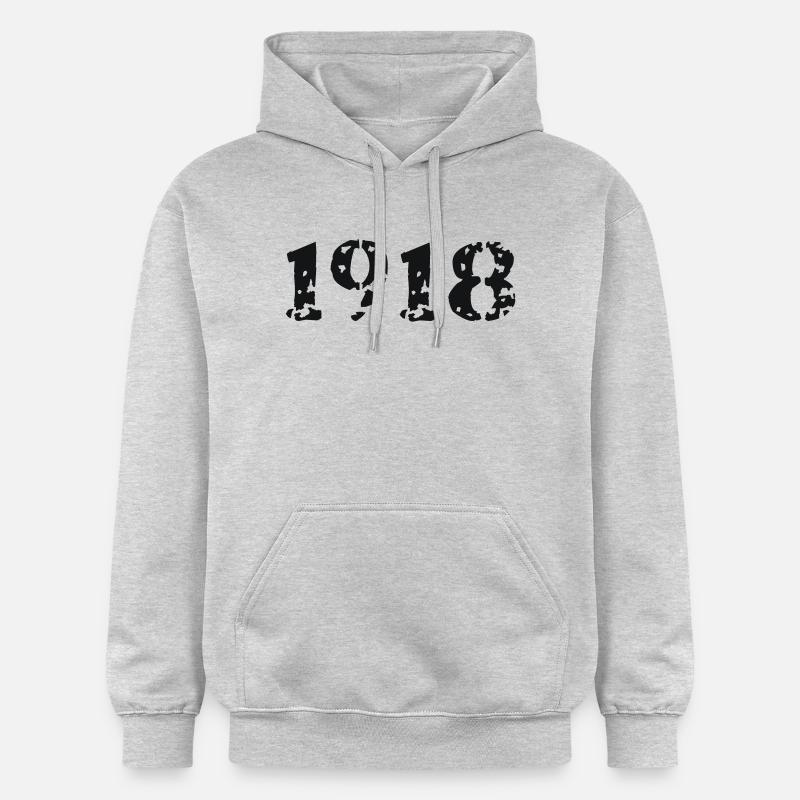 1918 - Gildan Unisex Softstyle® Midweight Hoodie - Hellgrau meliert