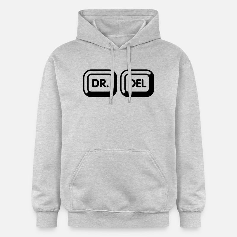 Docteur supprimer | 1c - Sweat à capuche Softstyle® Gildan Unisexe - gris clair chiné
