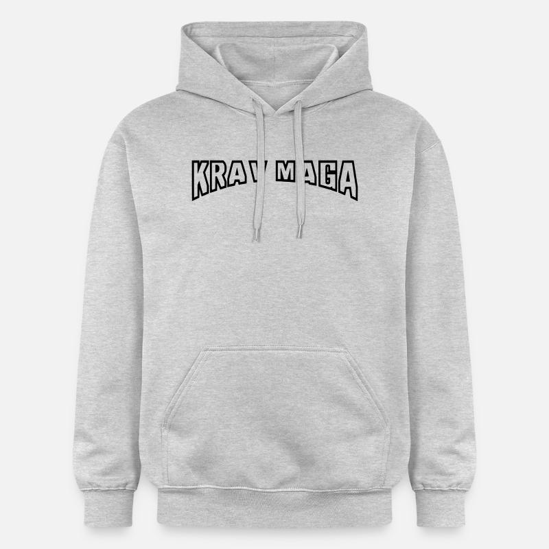 krav maga bogen - Sweat à capuche Softstyle® Gildan Unisexe - gris clair chiné