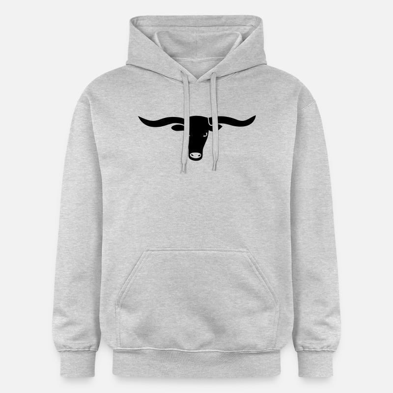Vache boeuf agriculteur fermier - Sweat à capuche Softstyle® Gildan Unisexe - gris clair chiné