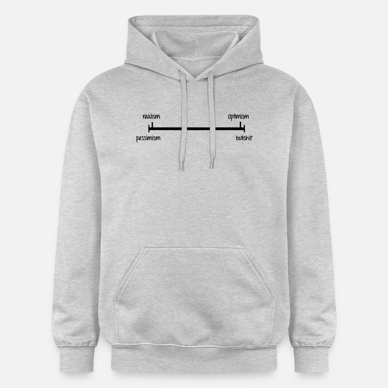 Optimism / Pessimism - Sweat à capuche Softstyle® Gildan Unisexe - gris clair chiné