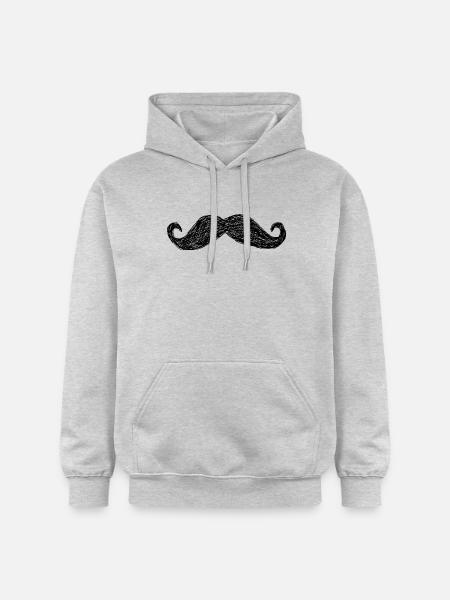 Moustache - Sweat à capuche Softstyle® Gildan Unisexe - gris clair chiné