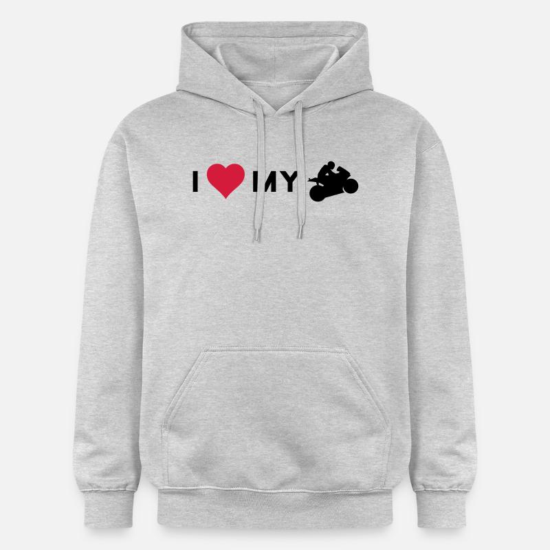 J'aime mon vélo - Sweat à capuche Softstyle® Gildan Unisexe - gris clair chiné