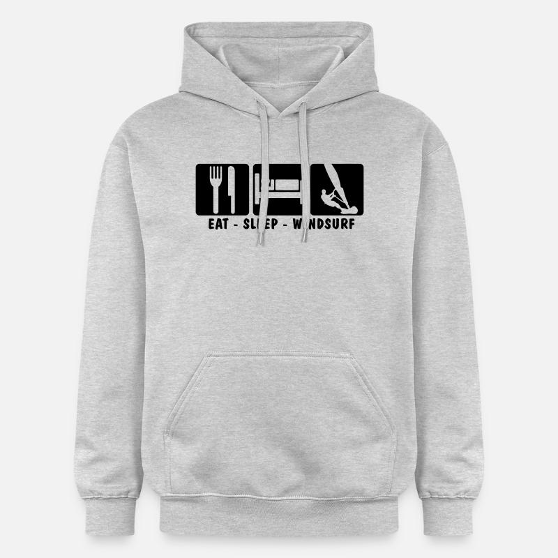 EAT SLEEP WINDSURF 3 - Sweat à capuche Softstyle® Gildan Unisexe - gris clair chiné