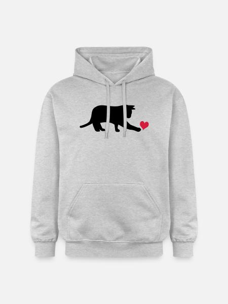 Chat - Sweat à capuche Softstyle® Gildan Unisexe - gris clair chiné