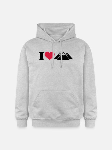 I love Mountains - Gildan Unisex Softstyle® Midweight Hoodie - light heather grey