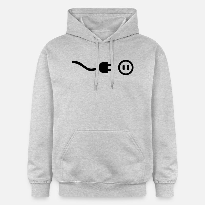 Câble - Sweat à capuche Softstyle® Gildan Unisexe - gris clair chiné