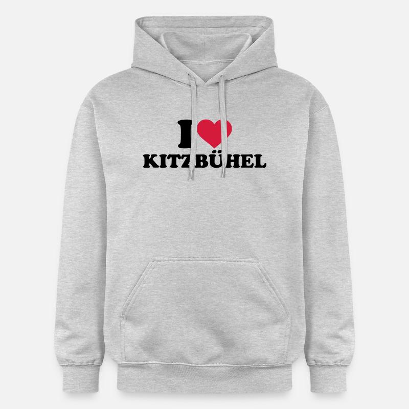 I love Kitzbühel - Sweat à capuche Softstyle® Gildan Unisexe - gris clair chiné