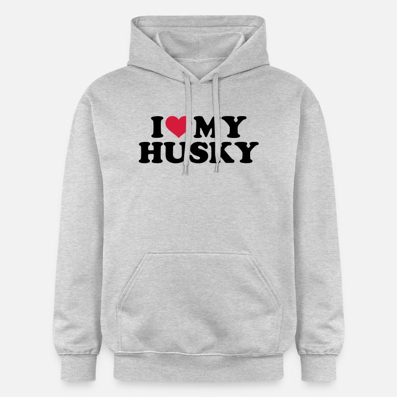 Husky - Gildan Unisex Softstyle® Midweight Hoodie - Hellgrau meliert