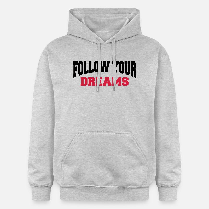 Follow your dreams - Sweat à capuche Softstyle® Gildan Unisexe - gris clair chiné