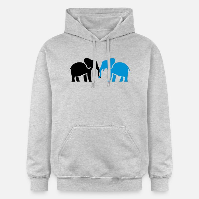 elefanten_2 - Sweat à capuche Softstyle® Gildan Unisexe - gris clair chiné