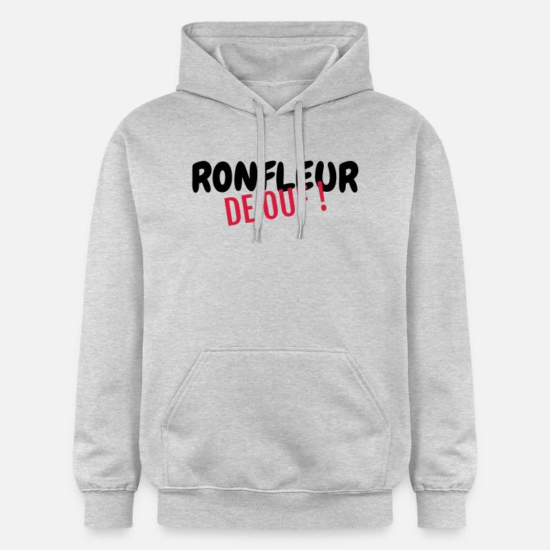 Ronfler / Ronfleur / Ronfleuse / Ronflement - Sweat à capuche Softstyle® Gildan Unisexe - gris clair chiné