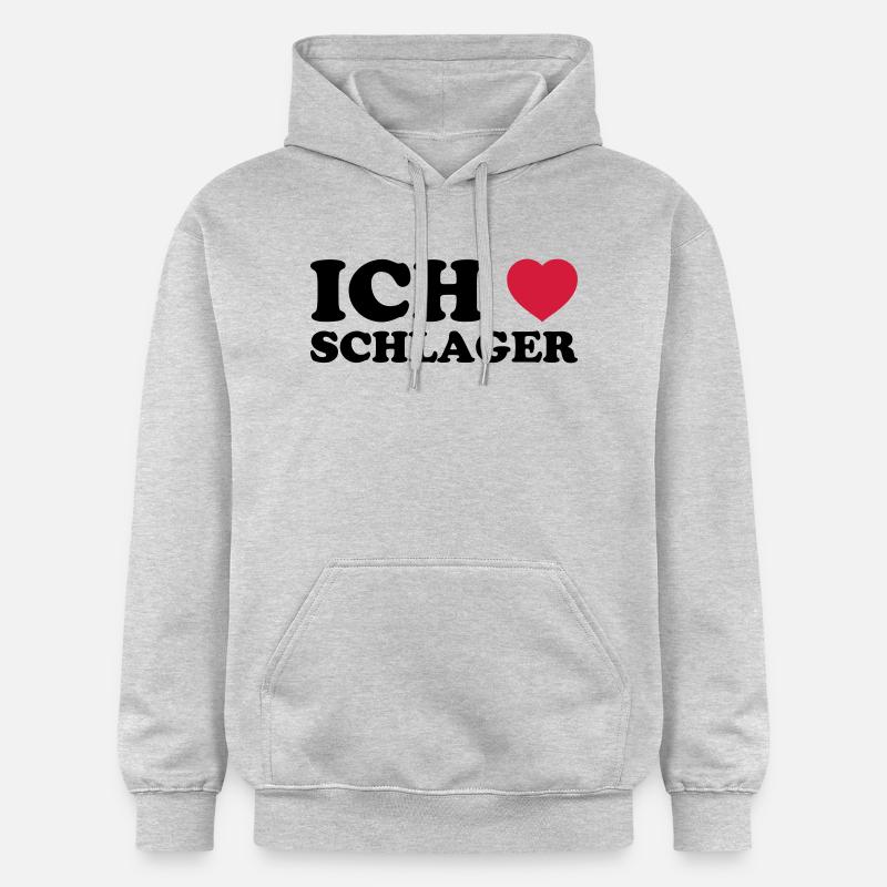 ICH LIEBE SCHLAGER - Gildan Unisex Softstyle® Midweight Hoodie - Hellgrau meliert