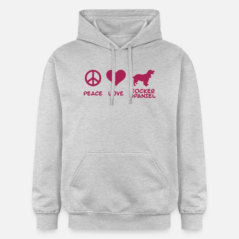 Cocker Spaniel - Sweat à capuche Softstyle® Gildan Unisexe - gris clair chiné