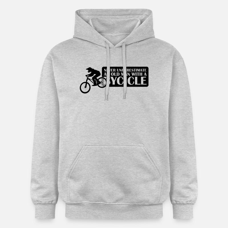 Drôle de dicton de bicyclette - Sweat à capuche Softstyle® Gildan Unisexe - gris clair chiné