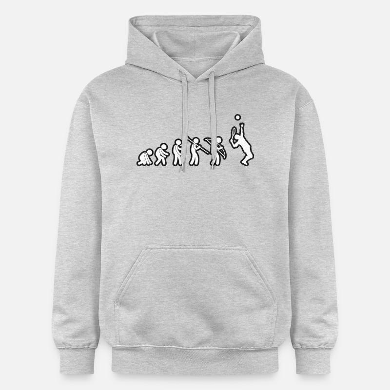 Evolution Tennis Blanc Grunge - Sweat à capuche Softstyle® Gildan Unisexe - gris clair chiné