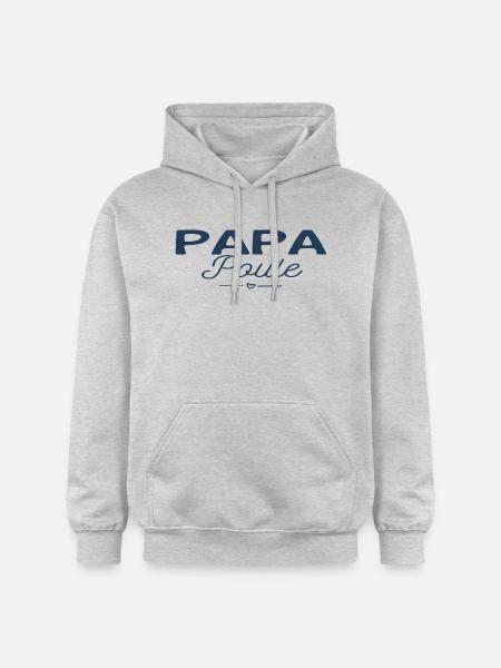 Papa poule - Sweat à capuche Softstyle® Gildan Unisexe - gris clair chiné