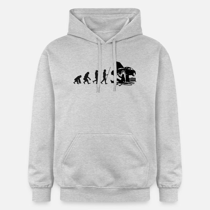 Kfz Mechaniker Evolution - Gildan Unisex Softstyle® Midweight Hoodie - Hellgrau meliert