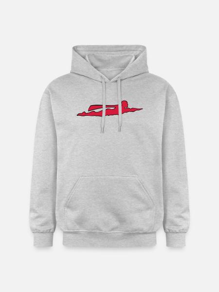 Superheld zweifarbig - Gildan Unisex Softstyle® Midweight Hoodie - Hellgrau meliert