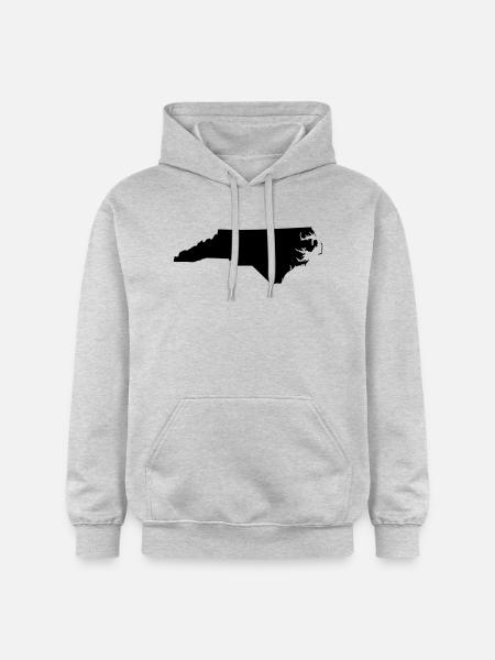 North Carolina - Gildan Unisex Softstyle® Midweight Hoodie - Hellgrau meliert