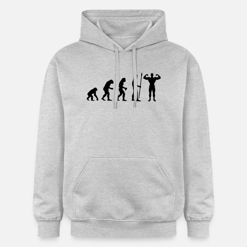 evolution_bodybuilding2 - Sweat à capuche Softstyle® Gildan Unisexe - gris clair chiné