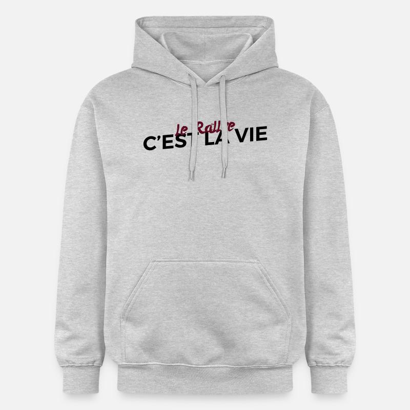 Le rallye c'est la vie - Sweat à capuche Softstyle® Gildan Unisexe - gris clair chiné