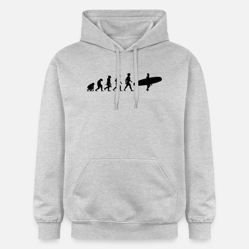 Evolution Surf Surfers surf surf - Sweat à capuche Softstyle® Gildan Unisexe - gris clair chiné