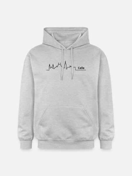 celle skyline - Gildan Unisex Softstyle® Midweight Hoodie - Hellgrau meliert