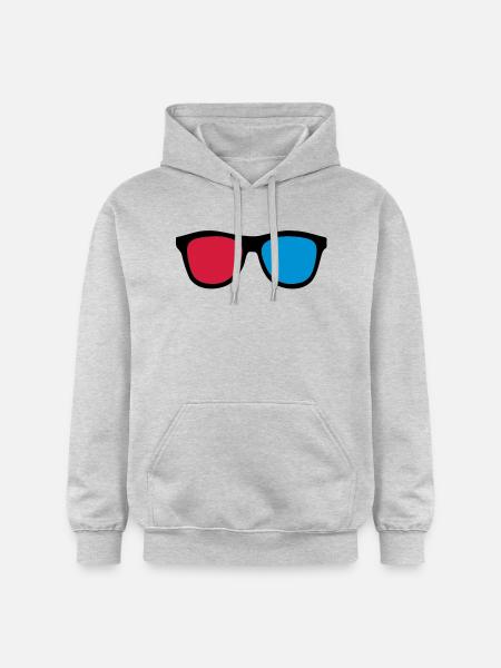 3D glasses - Gildan Unisex Softstyle® Midweight Hoodie - light heather grey