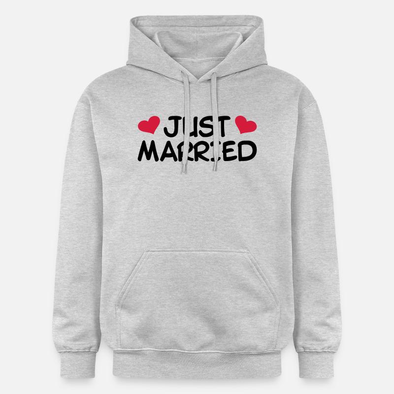 Just Married Mariage - Sweat à capuche Softstyle® Gildan Unisexe - gris clair chiné