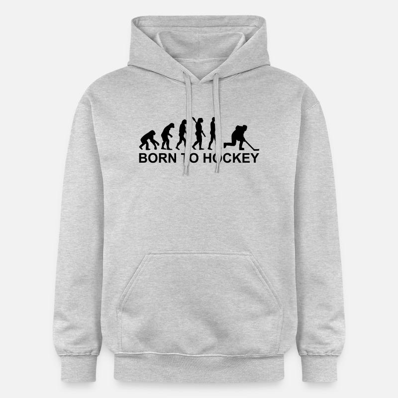 Évolution Hockey sur glace - Sweat à capuche Softstyle® Gildan Unisexe - gris clair chiné