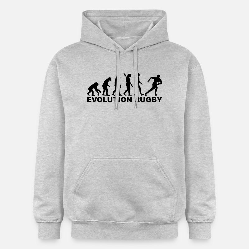 Evolution Rugby - Sweat à capuche Softstyle® Gildan Unisexe - gris clair chiné