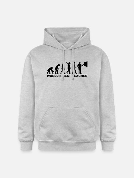 World's Best teacher - Gildan luvtröja unisex Softstyle® Midweight - ljusgråmelerad