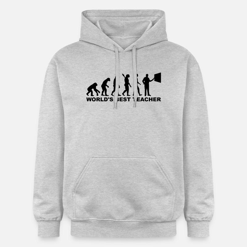 World's Best teacher - Sweat à capuche Softstyle® Gildan Unisexe - gris clair chiné
