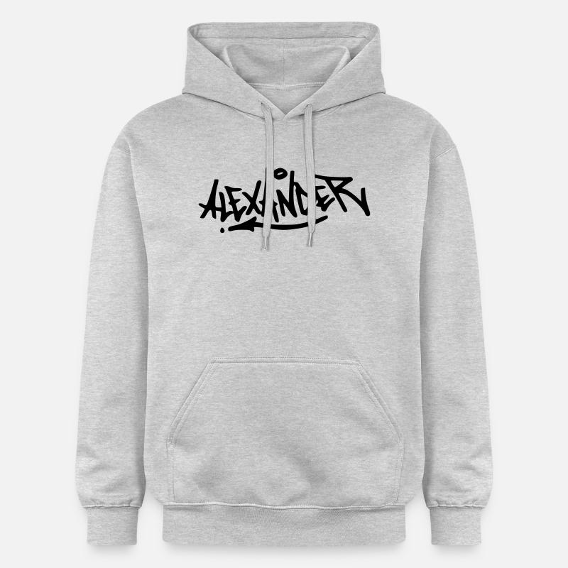 Graffiti Alexander - Gildan Unisex Softstyle® Midweight Hoodie - Hellgrau meliert