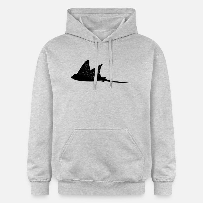 Adlerrochen im Modus Flug - Gildan Unisex Softstyle® Midweight Hoodie - Hellgrau meliert