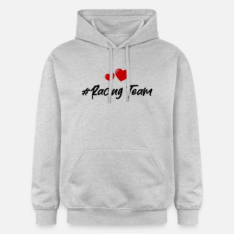 Cœur d’équipe de course - Sweat à capuche Softstyle® Gildan Unisexe - gris clair chiné