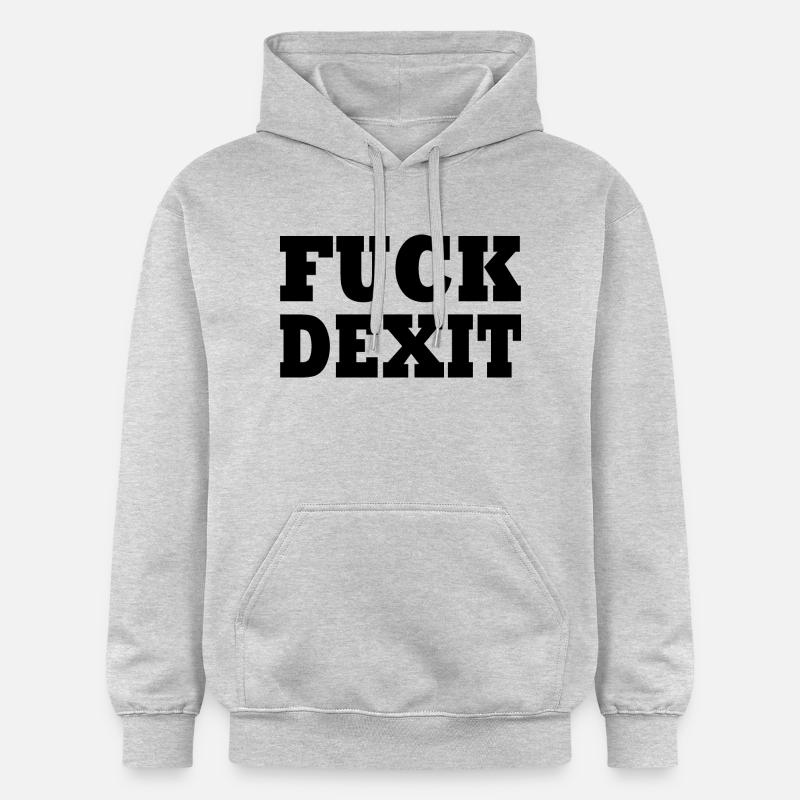 Fuck dexit - Sweat à capuche Softstyle® Gildan Unisexe - gris clair chiné