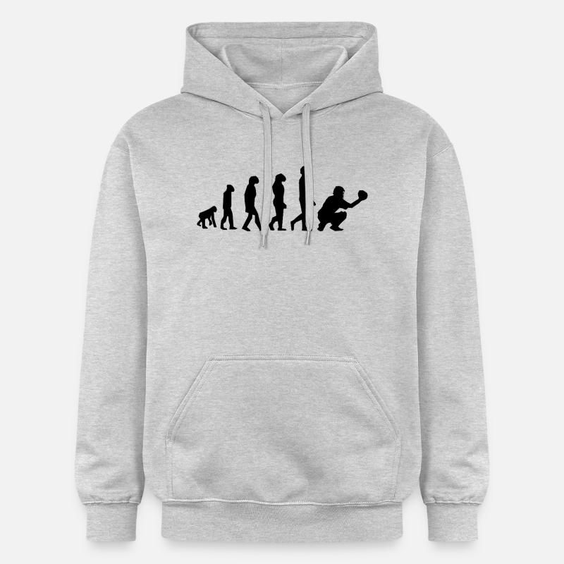 Evolution Baseball / Joueur de baseball - Sweat à capuche Softstyle® Gildan Unisexe - gris clair chiné