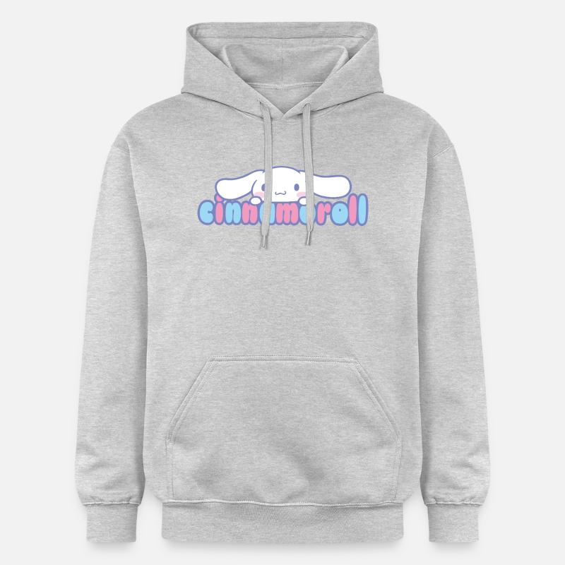 Cinnamoroll Regarde Par-dessus L'inscription - Sweat à capuche Softstyle® Gildan Unisexe - gris clair chiné