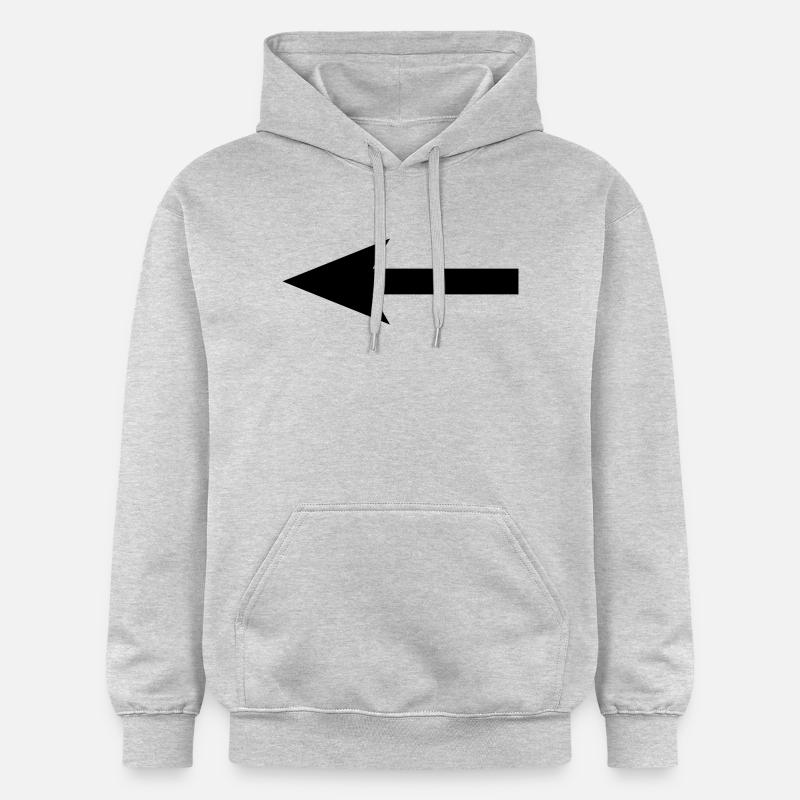 flèche - Sweat à capuche Softstyle® Gildan Unisexe - gris clair chiné