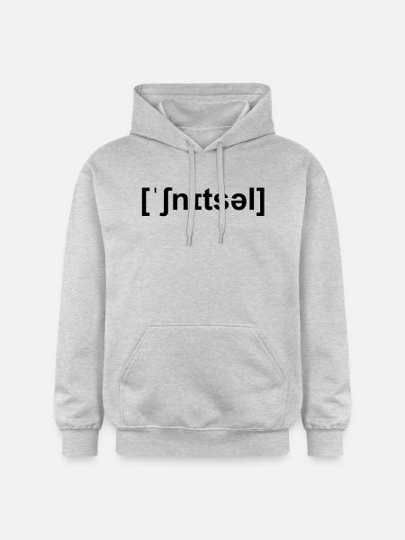 schnitzel lautschrift - Gildan Unisex Softstyle® Midweight Hoodie - Hellgrau meliert