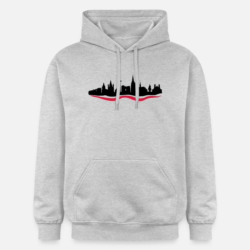 Koeln Skyline - Gildan Unisex Softstyle® Midweight Hoodie - Hellgrau meliert