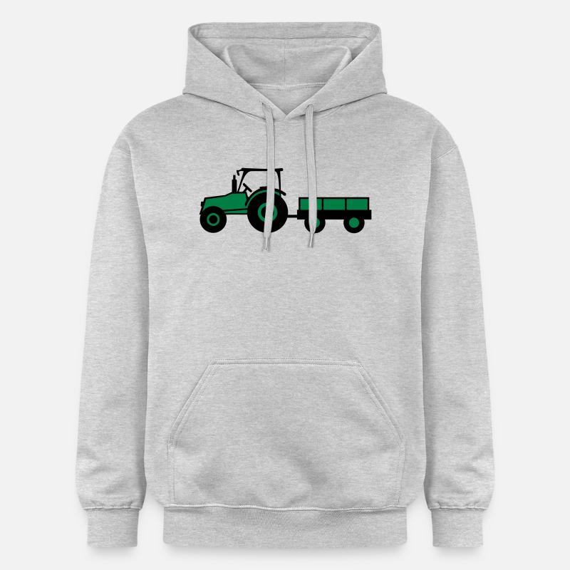 Tractor With Trailer - Sweat à capuche Softstyle® Gildan Unisexe - gris clair chiné