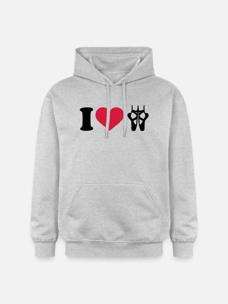 I love Ballet - Gildan Unisex Softstyle® Midweight Hoodie - light heather grey