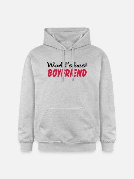 World's best Boyfriend - Sweat à capuche Softstyle® Gildan Unisexe - gris clair chiné