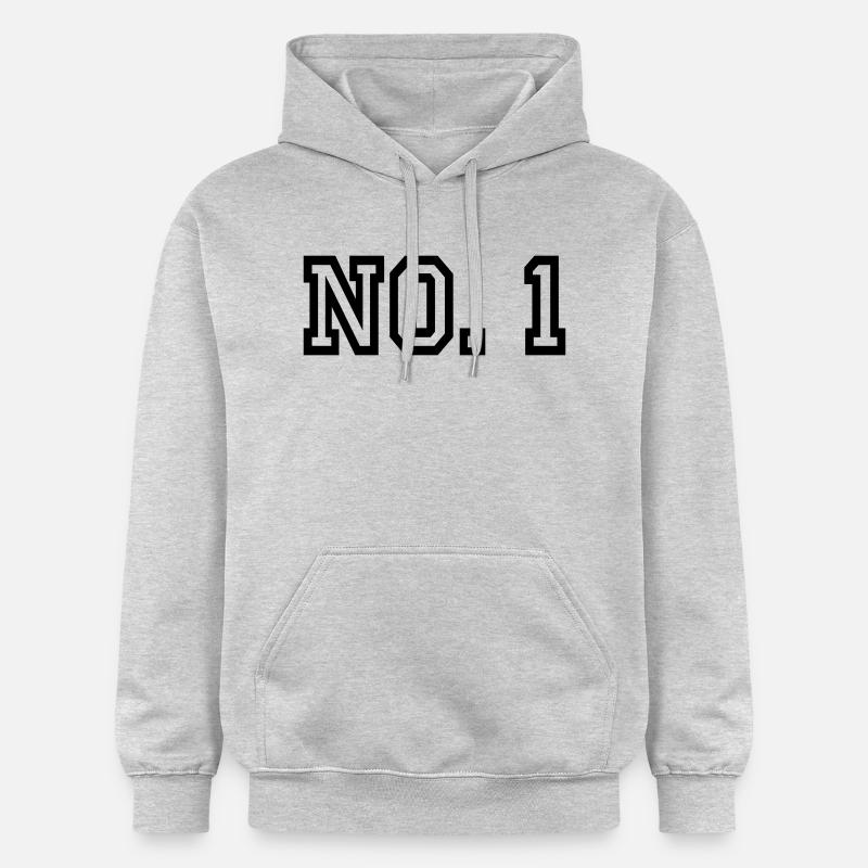 Numéro 1 - Sweat à capuche Softstyle® Gildan Unisexe - gris clair chiné