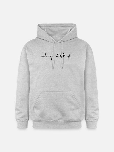 Life - Gildan Unisex Softstyle® Midweight Hoodie - Hellgrau meliert